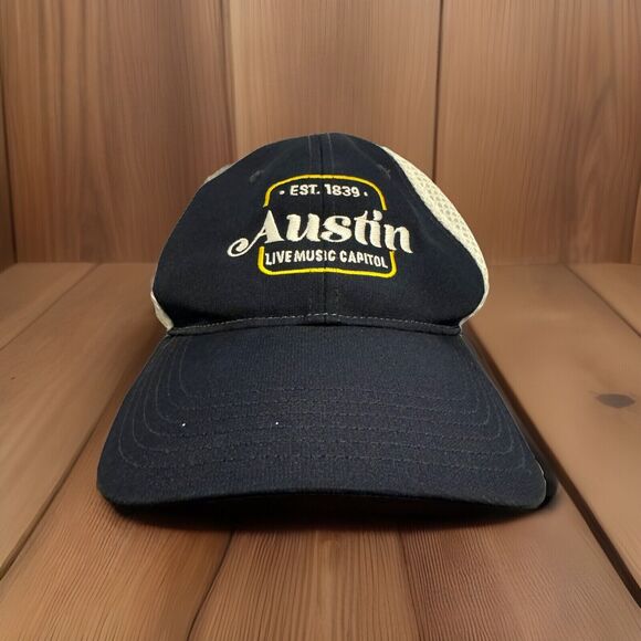 Austin Texas Live Music Capital Hat Blue White H & L Adjustable Cap Dell Logo - Picture 1 of 10